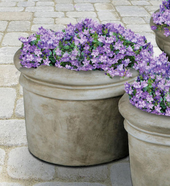 Rolled Rim garden vase planters architectural cement durable